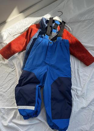 Теплый полу комбинезон лыжные брюки h&amp;m