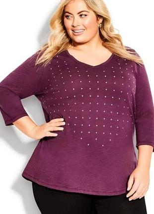 Новая коттоновая трикотажная блуза футболка antia бренда avenue u9 18-20 eur 46-48