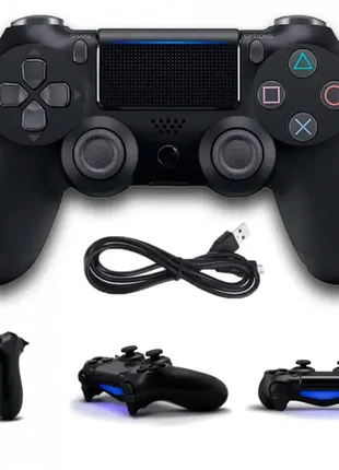 Багатофункціональний джойстик dualshock 4 для sony ps4 v2 чорний bluetooth