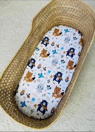 2 наматрасника в люльку+пелюшка