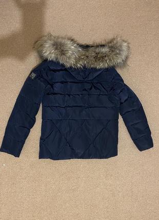 Куртка зимняя с мехом енота2 фото