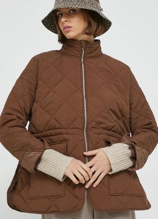 Куртка весенняя vero moda коричневая шоколадная стеганая