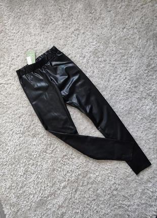 Фирменные кожаные лосины h&m р.xs/s2 фото