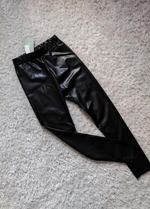 Фирменные кожаные лосины h&m р.xs/s5 фото