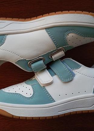Кеди lupilu sneakers enfant оригінал  нові розмір 25,26,27 ,28,29,30 біло-бірюзовий на липучках