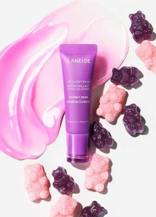 Зволожуючий бальзам для губ laneige lip glowy lightweight hydration balm mumy bear