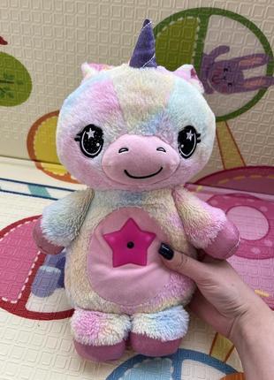 Нічник проектор зоряного неба м'яка іграшка велика крига підсвічування на стелю єдиноріг