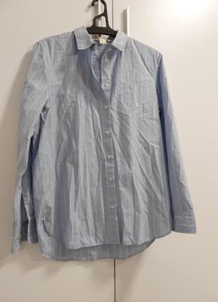 Коттоновая рубашка нежно голубого цвета h&m