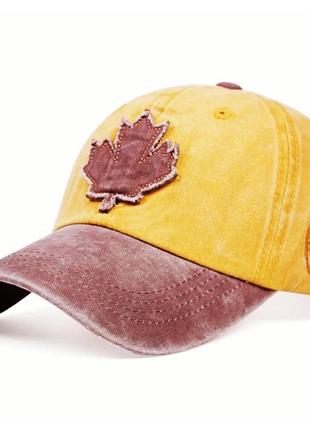 Кепка бейсболка canada (кленовий лист), унісекс жовтий