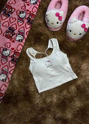 Топ. тапки. штани hello kitty