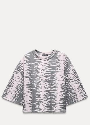 Футболка zara в животный принт