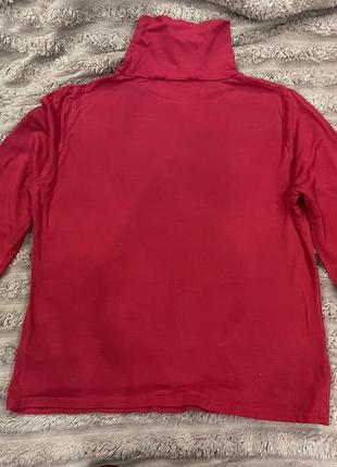 Водолазка, гольф красный