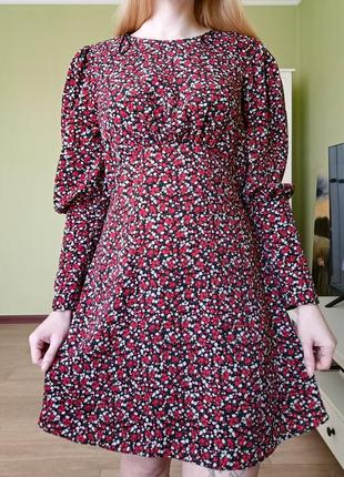 Платье в цветочный принт topshop