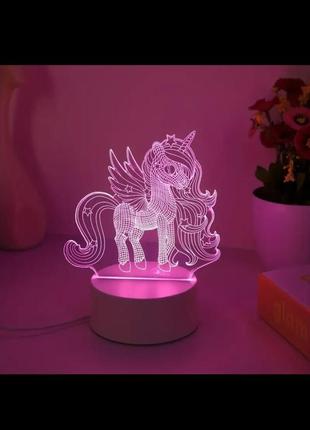 Яскравий світлодіодний 3d нічник, лампа. гарний подарунок