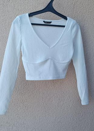 Кроп топ shein длинный рукав