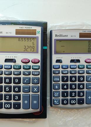 Калькулятор brilliant, финансовый, 3 рядковый дисплей, уценка!