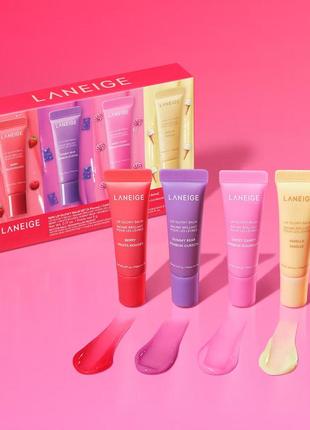 Набір зволожуючих бальзамів для губ laneige lip glowy lightweight hydration balm3 фото