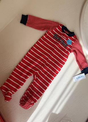 Дитячий чоловічок для хлопчиків carter's полоска brother 9 місяців сліп