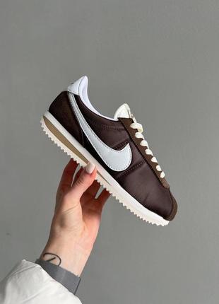 Кросівки nike cortez brown white унісекс