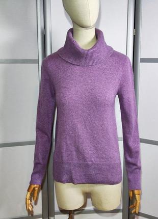 C&a pure cashmere сиреневый гольф со свободной горловиной