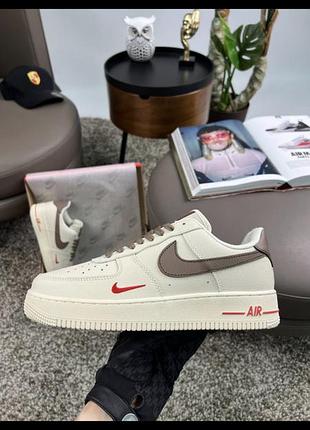 Чоловічі кросівки nike air force 1 low new beige brown