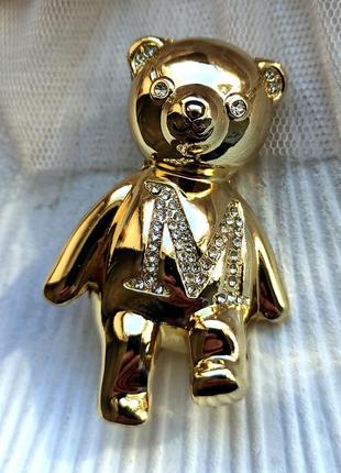 Брошь с маркировкой max mara - медведь 5,4 см, тедди, teddy bear, мышка, медвежонок