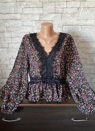 Блузка h&m с цветочным принтом