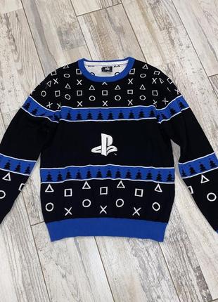 Playstation knitted christmas sweatshirt | свитер плейстейшн праздничный, рождественский сони | пс5, ps5, ps4 пс4, соны, sony