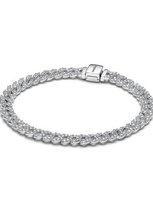 593008c01 кубинское плетение original pandora оригинал пандора с биркой серебряный браслет цепь