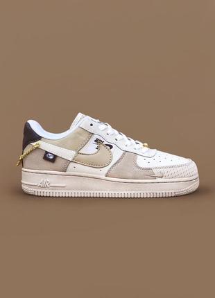👟 кросівки   nike air force 1 low tan bling beige cream    / наложка bs👟
