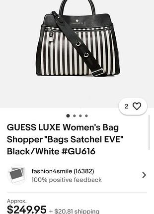 Кожаная сумка guess luxe, оригинал