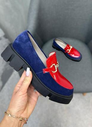 Стильные лоферы rstyle на платформе натуральная кожа замш 36-41 деми зима