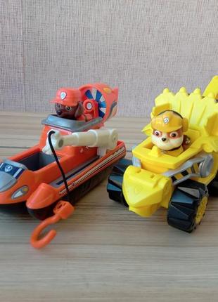 Рятувальний катер з фігуркою зуми щенячий патруль paw patrol zuma, діно місія кремез