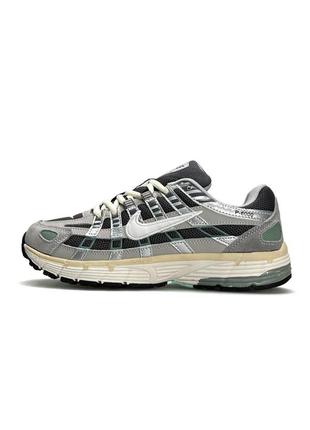Женские кроссовки nike p-6000 w grey black green