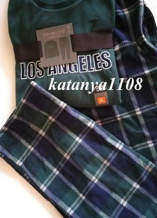 Мужская пижама флис костюм для дома primark