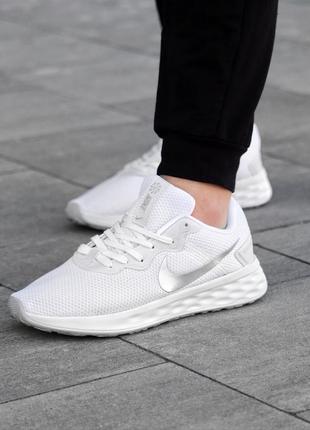 Мужские демисезонные спортивные кроссовки nike белые