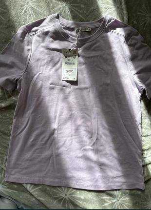 Футболка zara, фиолетовая футболка, футболка