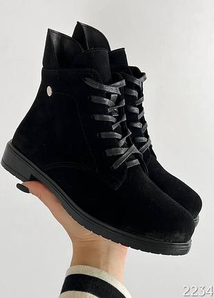 Ботинки женские из натуральной замши ботинки