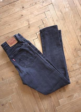 Черные графитовые серые джинсы скинни levi's premium 501 skinny высокая посадка талия джинсы скинни levi's 501