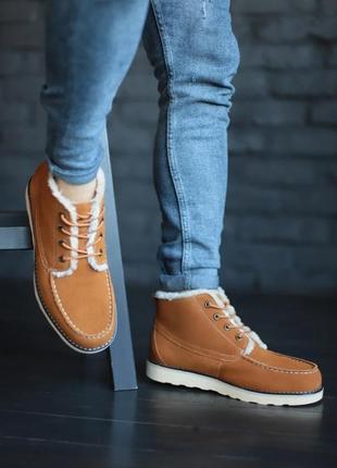 Зимние мужские ботинки с мехом ugg коричневые (угги, черевики)4 фото