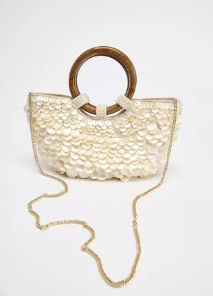 Сумка женская в форме полумесяца zara new