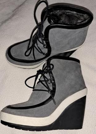 Зимние ботинки размер 40 кожа