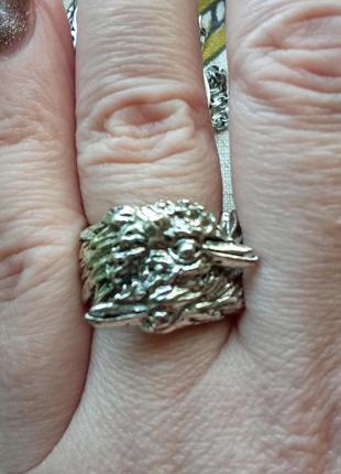 Перстень два ворони. біжутерія