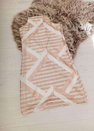 Платье мини пайетки вечернее