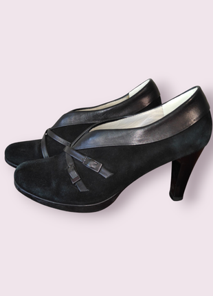 Ботильоны, ботинки кожаные замш, туфли женские