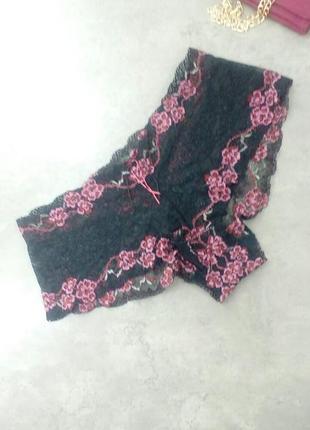 Черные кружевные трусы marks & spencer