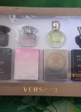 Versace miniature gift crystal noir/bright crystal/eros pour femme/dylan blue