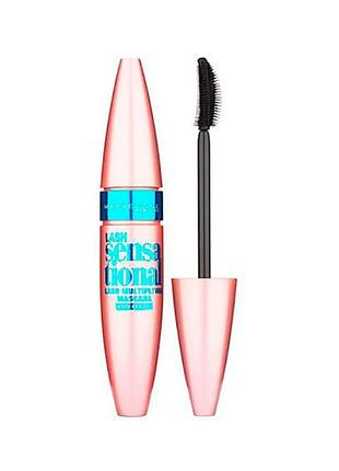 Тушь для ресниц водостойкая maybelline lash sensational mascara waterproof, 9.5мл