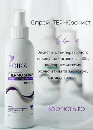 Спрей-термозащита для волос soika