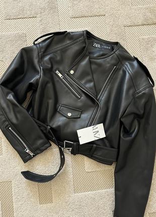 Косуха zara, кожаная куртка zara, куртка zara